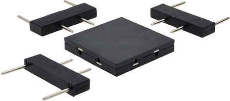 LED mini magnetické stopy - Černý T-konektor