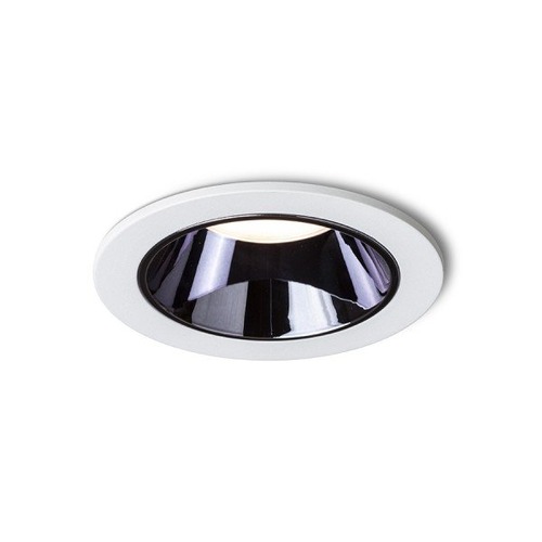 Kruhová - RED R14238 ANSEL zápustná bílá černý chrom 230V LED 12W 60° 3000K - RED - DESIGN RENDL - foto 1