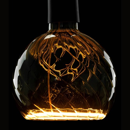 E27 - LA 1008151 LED Plovoucí Globus 150 stočený LED žárovka, kouřově šedá, E27, PHASE, 6W, 1900K - BIG WHITE (SLV) - foto 1