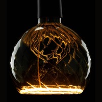 E27 - LA 1008151 LED Plovoucí Globus 150 stočený LED žárovka, kouřově šedá, E27, PHASE, 6W, 1900K - BIG WHITE (SLV)