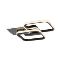 Hranatá - LD 14117-18 SEVENT LED stropní svítidlo hranaté černá teplá bílá moderní 3000K - LEUCHTEN DIREKT / JUST LIGHT