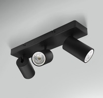 Bodová - CEN ENSN-3GU10 ENFASI přisazené svítidlo pro 3XGU10 ČERNÉ - CENTURY