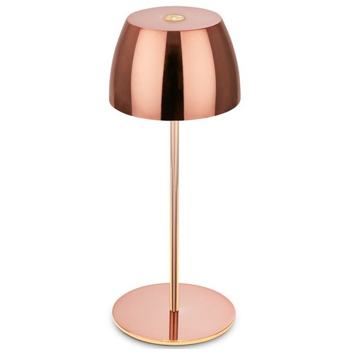 Stolní lampy dekorační - BRILO 7503013 LED nabíjecí stolní lampička Serina Mini, bezdrátová, 20cm, IP44, 2,5W, stmívatelné, dotykový vypínač, měď - BRILO - foto 1
