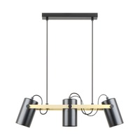 Dekorativní - ZUMA 003064-025611 A8162-3A RESI závěsné svítidlo matná černá-zlatá - ZUMALINE