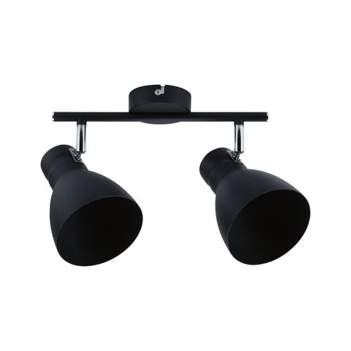 Bodová - P 66760 Bodové svítidlo Davy 2-ramenné max. 2x20W černá bez zdroje světla industriální styl - PAULMANN - foto 1