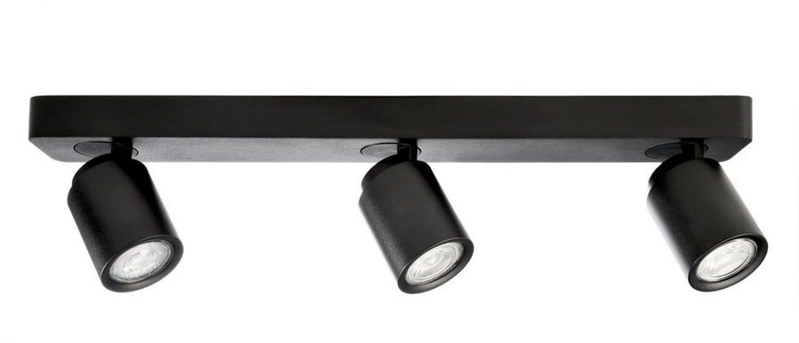 Bodová - IMPR 348171 Deko-Light stropní přisazené svítidlo Librae lineární III 220-240V AC/50-60Hz GU10 3x max. 50,00 W 542 mm tmavě černá RAL 9005 - foto 1