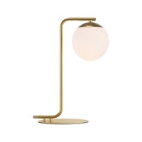 Stolní lampy dekorační - NOR 46635025 Stolní lampa Grant 1x40W E14 mosaz opál - NORDLUX