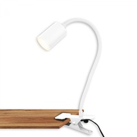 Stolní lampy s klipem - BRI 2176016 Fleks lampička na stůl, nastavitelná, s klipsem, bílé - BRILONER