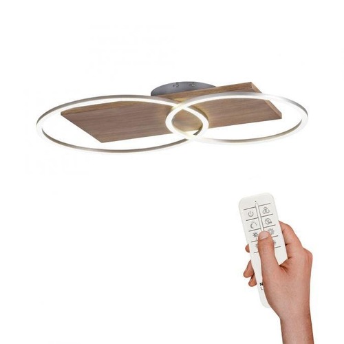 Kruhová - PN 8329-79 PALMA LED stropní svítidlo, dřevo, CCT, dálkový ovladač, do interiéru 2700-5000K - PAUL NEUHAUS - foto 1