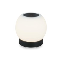 Na stůl - BRILO 7439-015 LED bateriové stolní svítidlo, pr.16 cm, LED modul, 3W, 350 lm, černá - BRILO