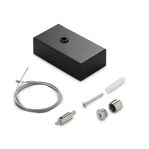 Kotvící prvky, držáky, závěsy - ILUX 276304 Steel závěsná sada jeden ocelový kabel 2 mt + stropní krytka - IDEALLUX - foto 1