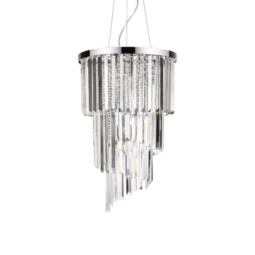 Dekorativní - ILUX 117737 Závěsné svítidlo Ideal Lux Carlton SP8 cromo 117737 40cm chromové E14 8x40W - IDEALLUX - foto 1