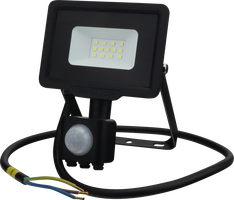 LED reflektory - LED SMD Floodlight Black City Line s kabelem PIR senzoru 70 cm