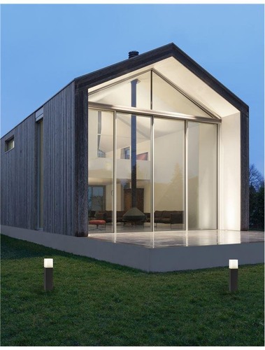 Sloupková - NV 71371102 Venkovní sloupkové svítidlo STICK tmavě šedý hliník bílý akryl E27 1x12W 220-240V IP54 bez žárovky - NOVA LUCE - foto 1