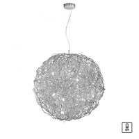 Dekorativní - PN 2019-21 SAREA LED závěsné svítidlo stříbrná barva, hliník, hra světla, nastavitelná výška, umělecký objekt - PAUL NEUHAUS