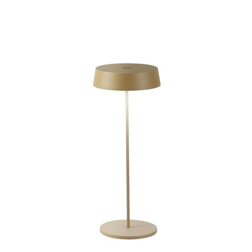 Na stůl - FAN LED-COCKTAIL-ORO Nabíjecí venkovní stolní svítidlo COCKTAIL zlatá, kov, 2,2 W, 192 lm, 3000 K, stmívatelné, IP54, 29,5 x 12 cm - FANEUROPE - foto 1