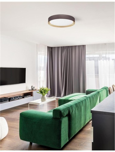 Kruhová - NV 9818451 Stropní svítidlo LUTON kávově hnědý hliník matný bílý akrylový difuzor LED 47W 230V 3000K IP20 - NOVA LUCE - foto 1