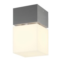 Přisazená - LA 1000835 SQUARE CL, venkovní stropní svítidlo, LED, ušlechtilá ocel 316, 3000K, IP44 - BIG WHITE (SLV)