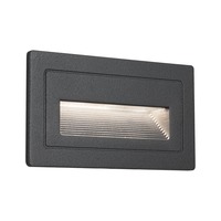 Zapuštěná - P 94383 Venkovní vestavné svítidlo do zdi Long LED černá IP44 4W 230V teplá bílá 103x58mm - PAULMANN