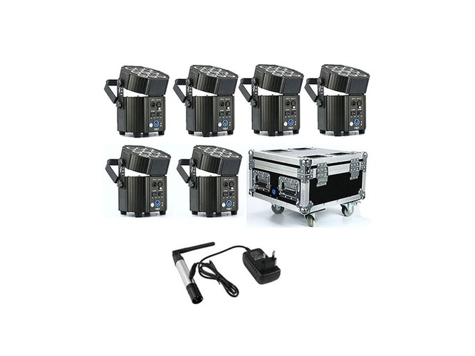 Jevištní efekty - 9 * 10W RGBA + UV 6v1 LED PAR Light + nabíjení F. Pouzdro + bezdrátový vysílač - foto 1