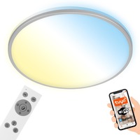 Kruhová - BRILO 3065014 LED CCT Smart stropní svítidlo pr. 49 cm 42W 4500lm chrom (starý kód: BRILO 3065-014) - BRILO