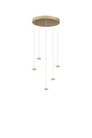 Sestavte si sami - FAN LED-BASE-S-R5-ORO Konstrukce zlatá kovová závěsná konstrukce s integrovaným LED světelným bodem 20 W a kabelem pr. 35 cm x výška 210 cm, nastavite - FANEUROPE
