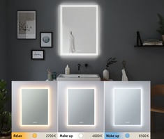 Zrcadla - P 78951 HomeSpa LED zrcadlo s osvětlením Mirra hranaté IP44 zrcadlo/bílá 22W WhiteSwitch - PAULMANN