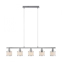 Podélná - LD 15375-17 ACCOR LED závěsné svítidlo 5 ramenné lesklý chrom do jídelny - LEUCHTEN DIREKT / JUST LIGHT