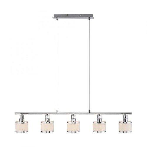 Podélná - LD 15375-17 ACCOR LED závěsné svítidlo 5 ramenné lesklý chrom do jídelny - LEUCHTEN DIREKT / JUST LIGHT - foto 1
