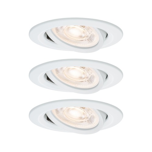 Kruhová - P 92271 LED vestavné svítidlo Nova GU10 Flat výklopné 3x4,9W 230V 2700K bílá mat - PAULMANN - foto 1