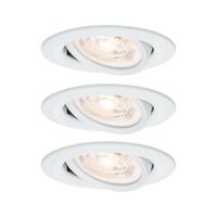 Kruhová - P 92271 LED vestavné svítidlo Nova GU10 Flat výklopné 3x4,9W 230V 2700K bílá mat - PAULMANN