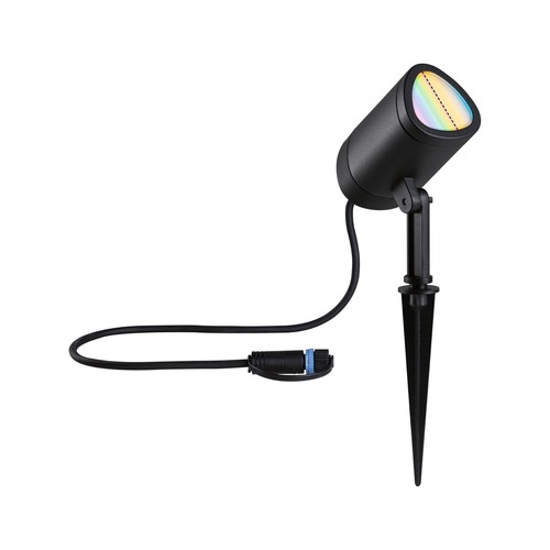 Zápichy - P 94849 Plug &amp; Shine LED bodové zahradní světlo Smart Home Zigbee Shira IP65 RGBW+ 6,5W antracit - PAULMANN - foto 1