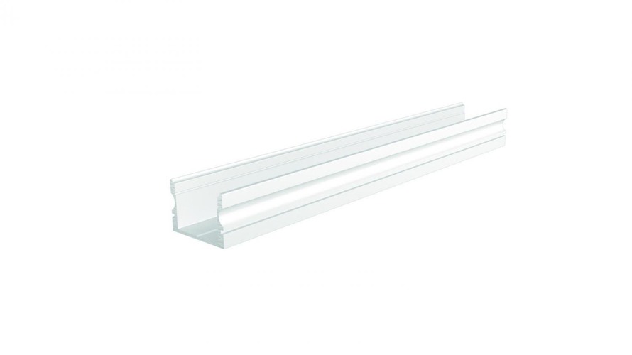 Al profily k přisazení - IMPR 970165 AU-02-15 vysoký U-profil pro 15 - 16,3 mm LED pásek matná bílá - LIGHT IMPRESSIONS - foto 1
