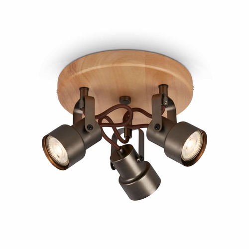 Bodová - BRILO 2872-035 Bodové svítidlo pr. 21 cm 3xGU10 15W 1380lm antická šedá - BRILO - foto 1