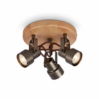 Bodová - BRILO 2872-035 Bodové svítidlo pr. 21 cm 3xGU10 15W 1380lm antická šedá - BRILO