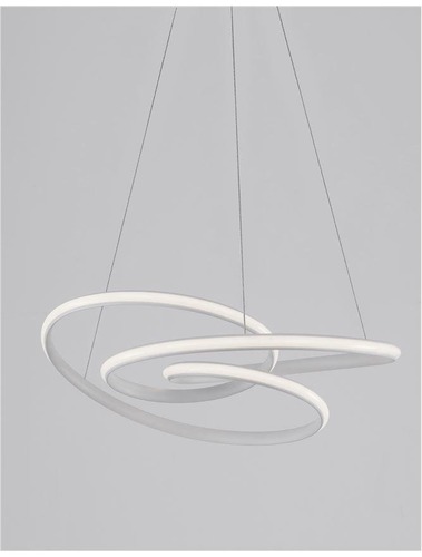 Kruhová - NV 9147111 Závěsné svítidlo MENTON bílý hliník a akryl LED 43W 230V 3000K IP20 stmívatelné - NOVA LUCE - foto 1