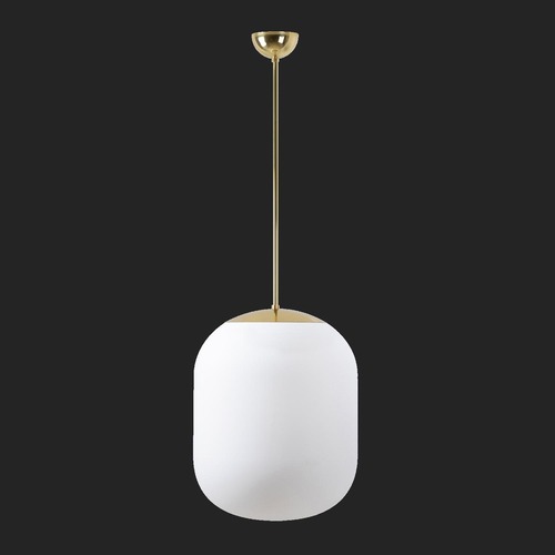 Nouzové osvětlení - OS TAN66484 TANIA P2 závěsné skleněné svítidlo mosaz leštěná / bílá IP40 3000 K 41W LED nouzové kombinované 3 h (původní kód OS 66484) - OSMONT - foto 1