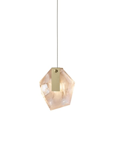 Subtilní - BOMMA 1/49/95322/B/WHITE/155/BBR/2,5 Závěsné svítidlo FRAGMENTS short bílá / zlatá bez rozety - BOMMA - foto 1