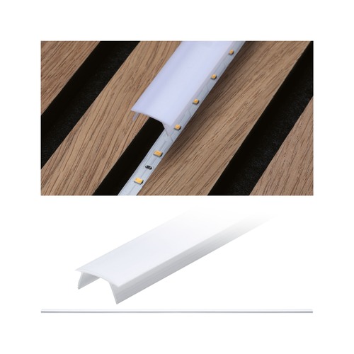 Plexi pro Al profily - P 79578 LED Strip přisazený profil difuzor 0,8m umělá hmota bílá - PAULMANN - foto 1