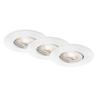 Kruhová - BRI 7602036 LED vestavné svítidlo 4,4 cm 3x 4,9 W 480lm bílé - BRILONER