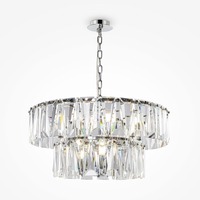 Dekorativní - M MOD043PL-12CH Závěsné svítidlo Puntes 12xE14 480W chrom kov křišťálový efekt  - MAYTONI