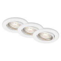 Kruhová - BRILO 7050-036 3ks sada LED vestavné svítidlo, pr. 8,6 cm, 5 W, bílé - BRILO