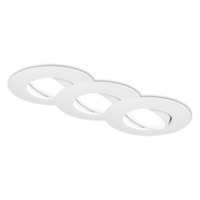 Kruhová - BRI 7597036 3ks sada LED vestavné svítidlo, 9 cm, 4,9W, 480lm, bílé - BRILONER
