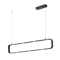 Dekorativní - FAN LED-MOKA-S9 Závěsné svítidlo LED MOKA hnědá 45 W 3780 lm 4000 K stmívatelné 100 x 4 x 120 cm - FANEUROPE