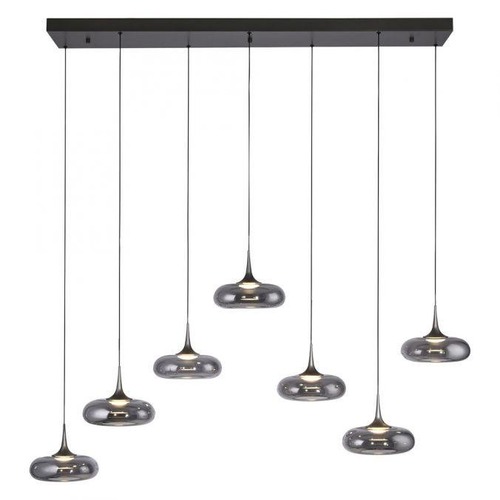 Vícečetná - LD 15695-15 Kolekce Schöner Wohnen LED závěsné svítidlo POSH, šedá, 7-ramenné, stmívatelné, SimplyDim, 3000K - JUST LIGHT - foto 1