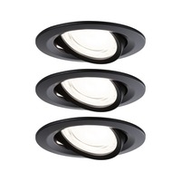 Kruhová - P 92457 LED vestavné svítidlo Nova Coin 3ks sada kruhové 84mm 50° 3x2,8W 230V 4000K černá mat - PAULMANN