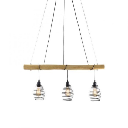 Podélná - LD 15526-79 SPRING Závěsné svítidlo, dřevo, přírodní, 3-ramenné, E27, nastavitelná výška - LEUCHTEN DIREKT / JUST LIGHT - foto 1
