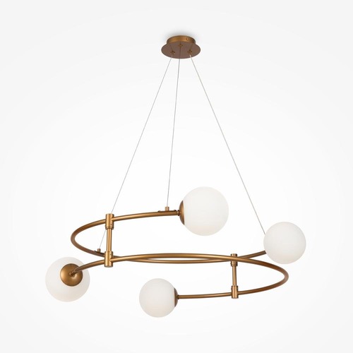 Vícečetná - M MOD317PL-04G Závěsné svítidlo Balance 4xG9 zlatá kov sklo designové - MAYTONI - foto 1