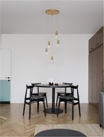 Vícečetná - NV 9536414 Závěsné svítidlo VEDA mosazný kov a čiré sklo G9 5x6W 230V IP20 bez žárovky - NOVA LUCE