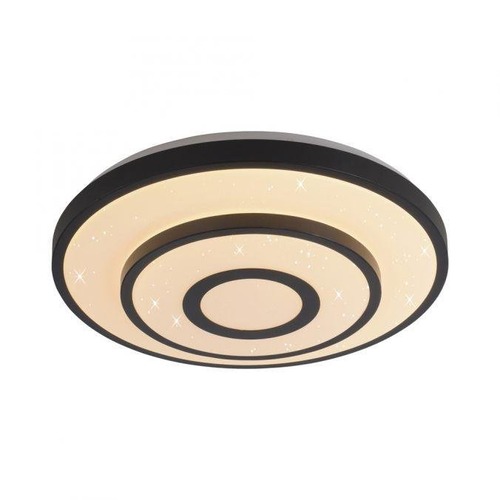 Kruhová - LD 15454-18 LED stropní svítidlo TURANUS, černá, kruhové, hvězdné nebe, 3000K - JUST LIGHT - foto 1